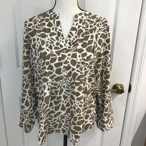 Notations Women's Animal Print Blouse M